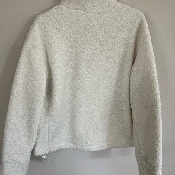 Sweaty Betty Lomond Fleece Half Zip Pullover Lily White - Picture 6 of 10